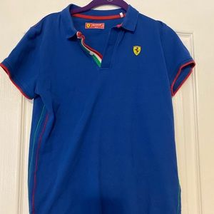 Scuderia Ferrari Kids Blue Polo 13/14